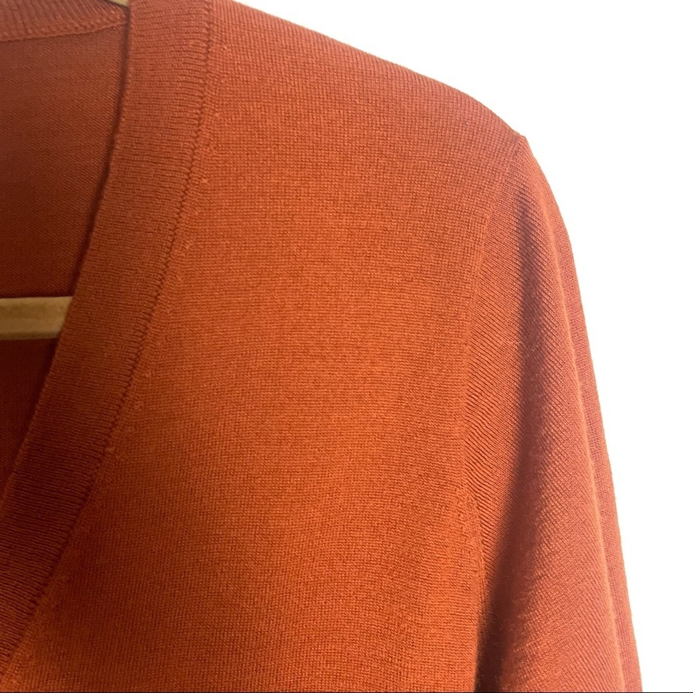 J. Crew Brown V-Neck Merino Wool Blend Long Sleeve Shirt Size XXL - Picture 2 of 9